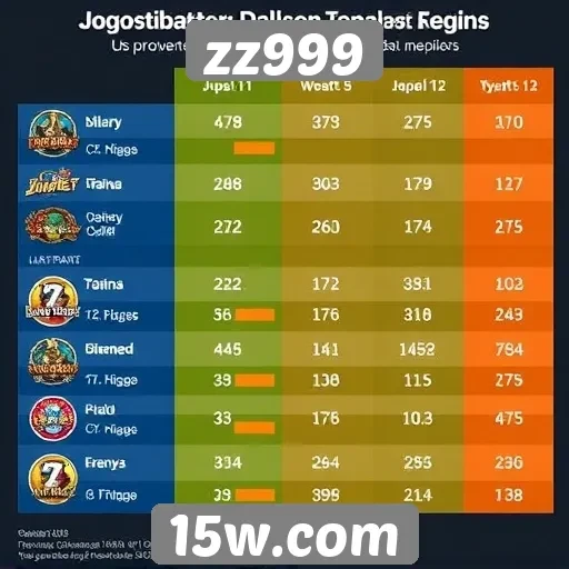 Desempenho de jogos populares na plataforma zz999